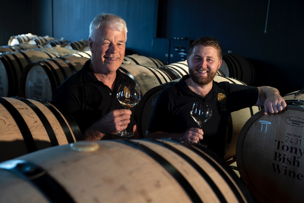 Winemaker Tony Bish und Oscar Bish